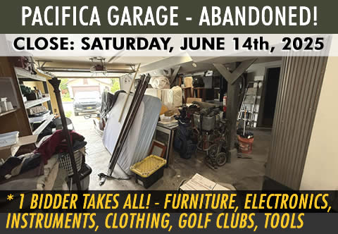 Online Auction 2025-06-14 - PACIFICA GARAGE CONTENTS -  Abandoned Property Auction