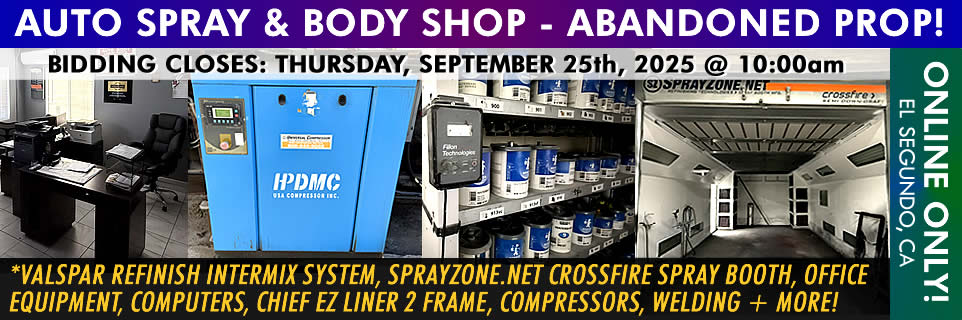 Online Auction 2025-09-25 - AUTO SPRAY & BODY SHOP - ABANDONED PROPERTY AUCTION